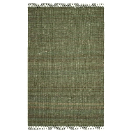 Flowers First 4 x 6 ft. Natural Fiber Rectangle Area Rug, Green FL1862461